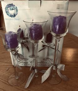 New Glass Candle Set.