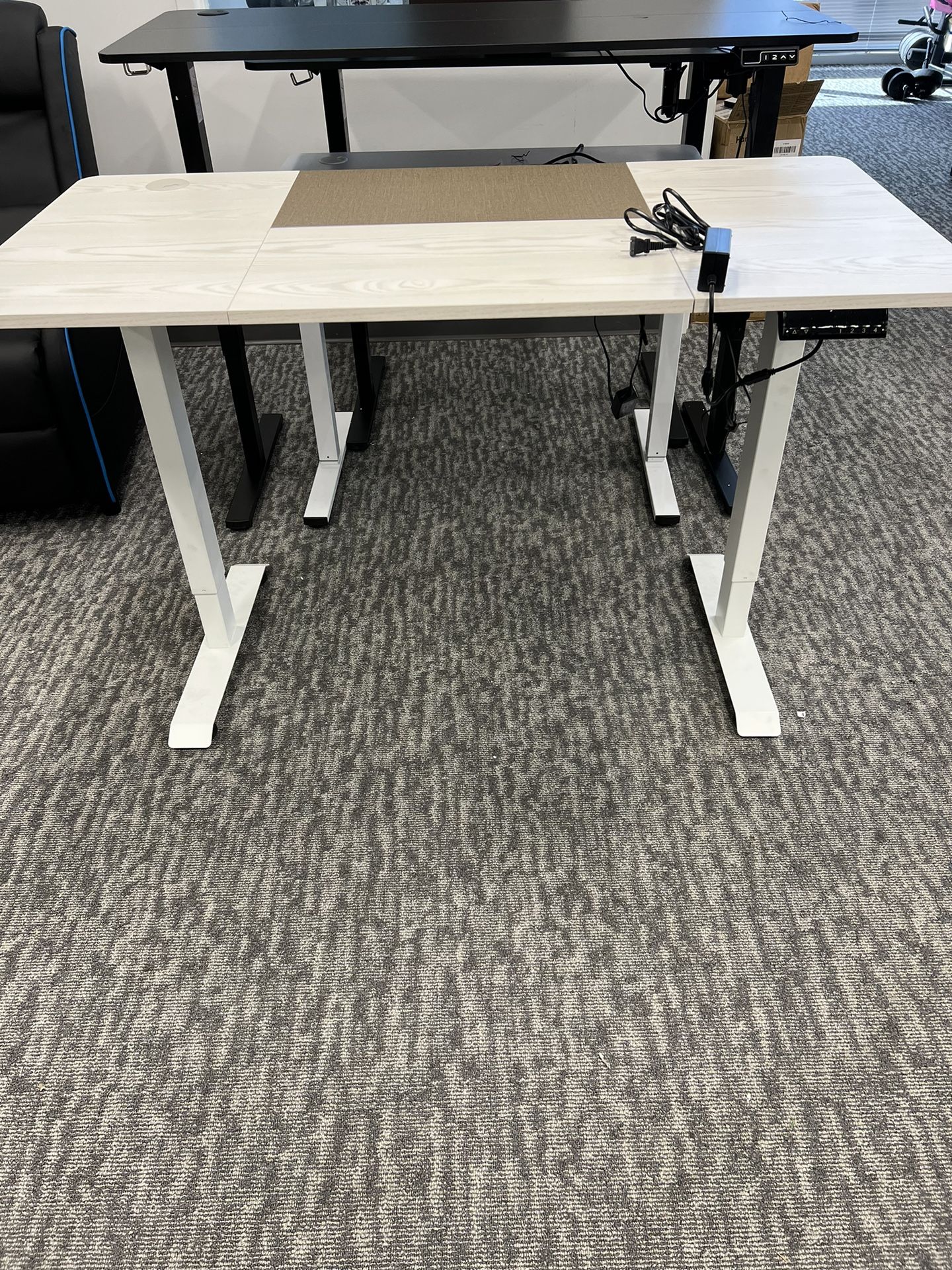 brand new ， Electric Standing Desk Height Adjustable Office Desk with 55” x 27.5” Tabletop Home Office Workstation, White Finish