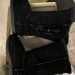 Mossimo Furry Boots Black Size 6 Womens