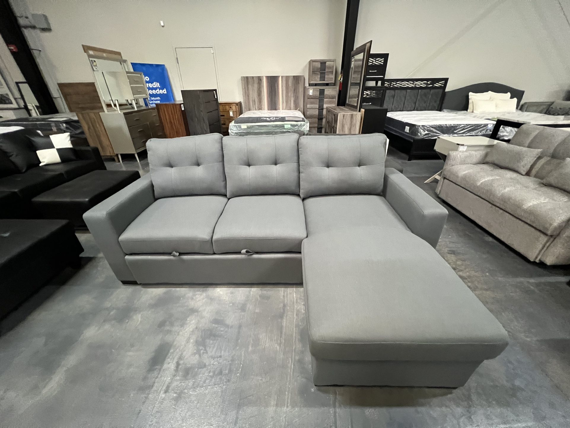 Gray Pull Out Sofa Bed