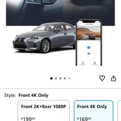 Fitcamx 4K Dash Cam Compatible with Lexus is 2017-2025 IS350 IS300 AWD IS200t F Sport, OEM Factory Look, 2160P UHD Video, Built-in WiFi & APP, Loop Re
