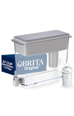 Brita UltraMax Large Water Dispenser With Standard Filter, BPA-Free, Reduces Copper, Cadmium and Mercury Impurities, Lasts 2 Months or 40 Gallons, Inc