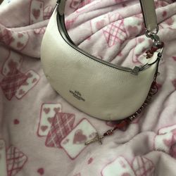 Authentic cream colored coach handbag