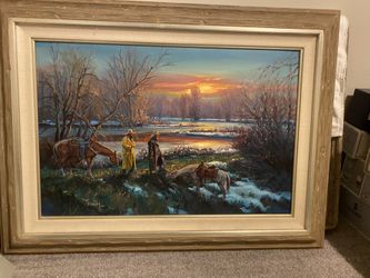 Hulan Fleming Cowboys At Sunset