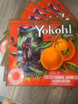 Orange Crate Labels 1 dozen (12) Vintage