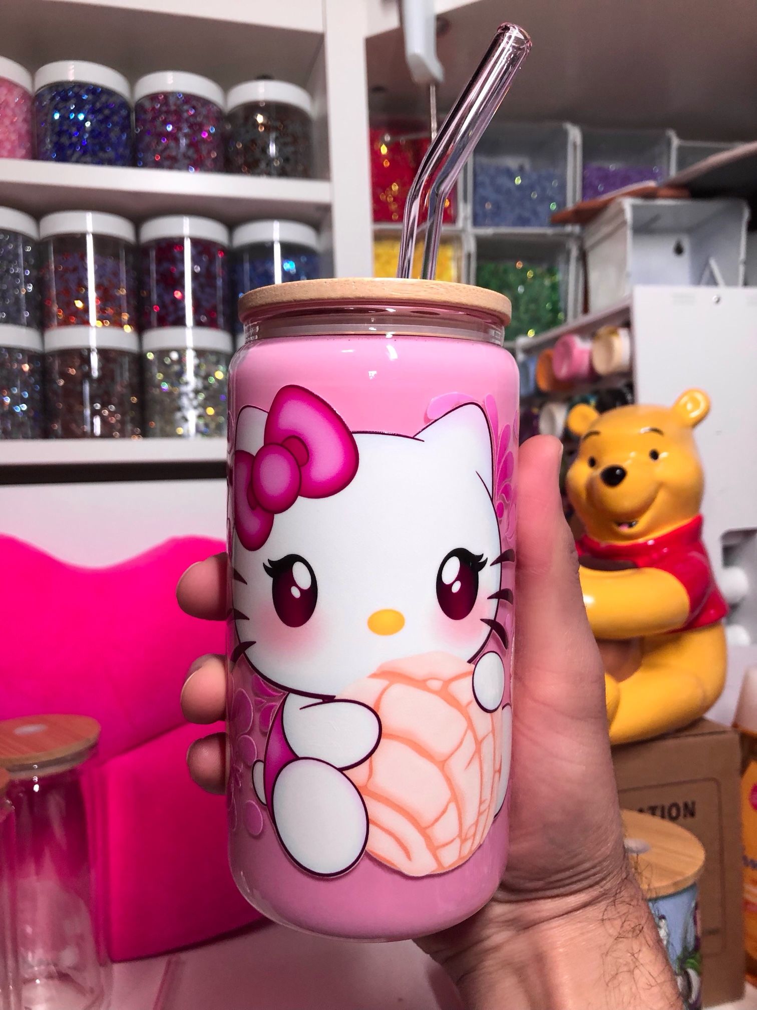 New Hello Kitty Pink Concha Cup