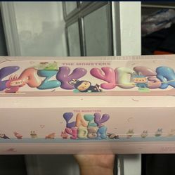 Lazy Yoga The Monsters Labubu Flocked Figure Popmart Sealed