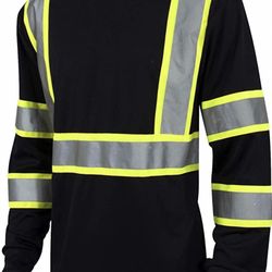 Hi- Vis Class 3 T-Shirt Reflective Safety Black