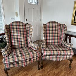 Ethan Allen Wingback Chairs (pair)