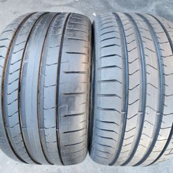2 USED TIRES PIRELLI 255/35/21