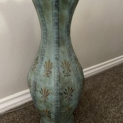Tall Metal Vase