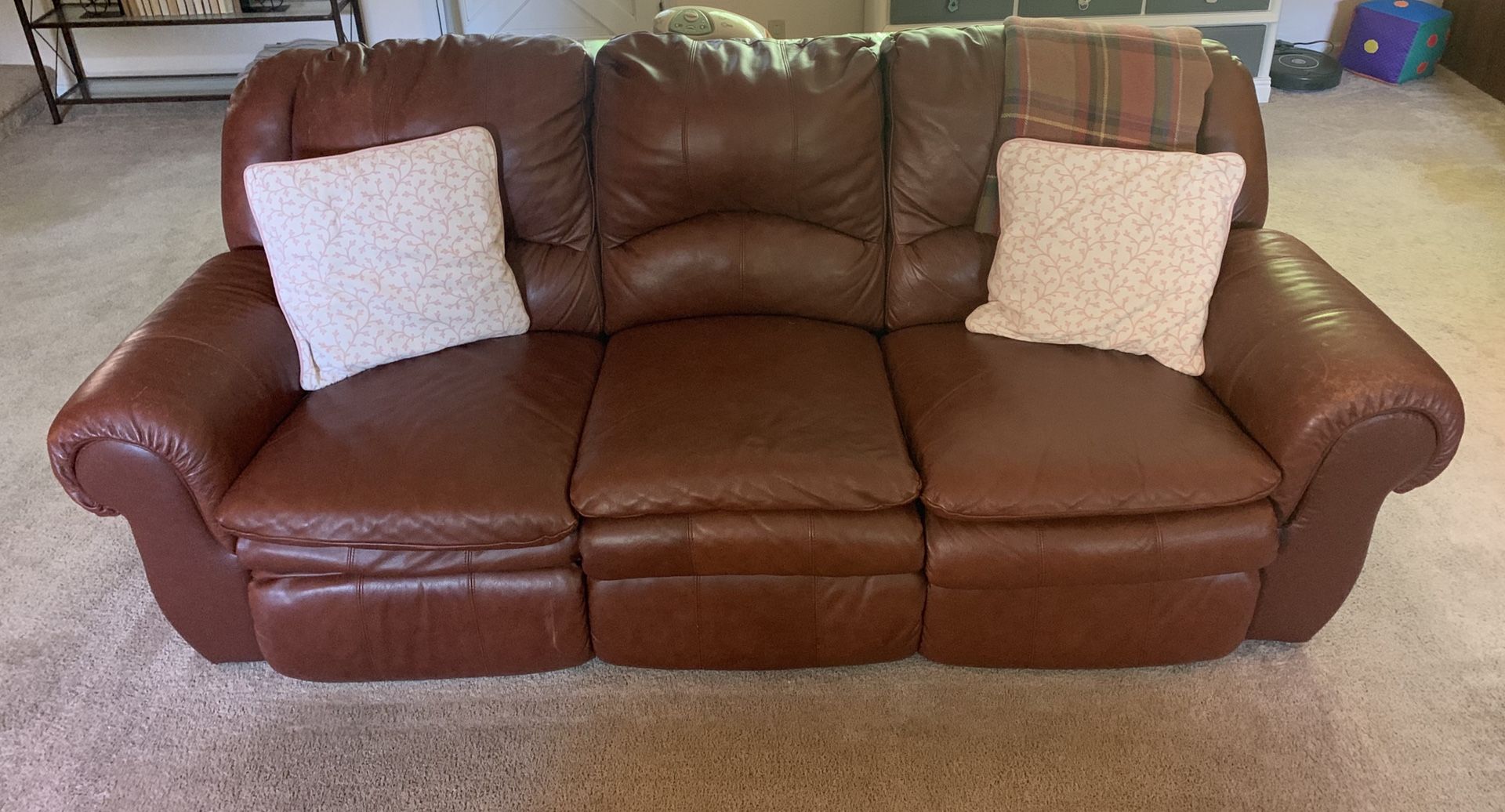 Leather Recliner Couch