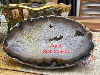 Agate Polished Slab from Brazil 2.58lbs