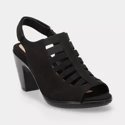 Caged heel shoes