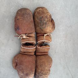 Signed Jake La Motta Boxing Gloves