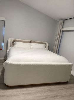 Boucle king bed
