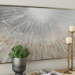 Waldard - Cuadro Decorativo - Gris / Arena / Blanco