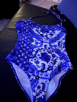 Louis Vuitton one piece swim wear bathing suit logo lv monogram