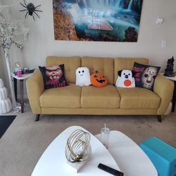 BRAND NEW GOLDEN YELLOW COUCHES 