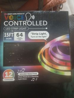 Voice controlled led strip light