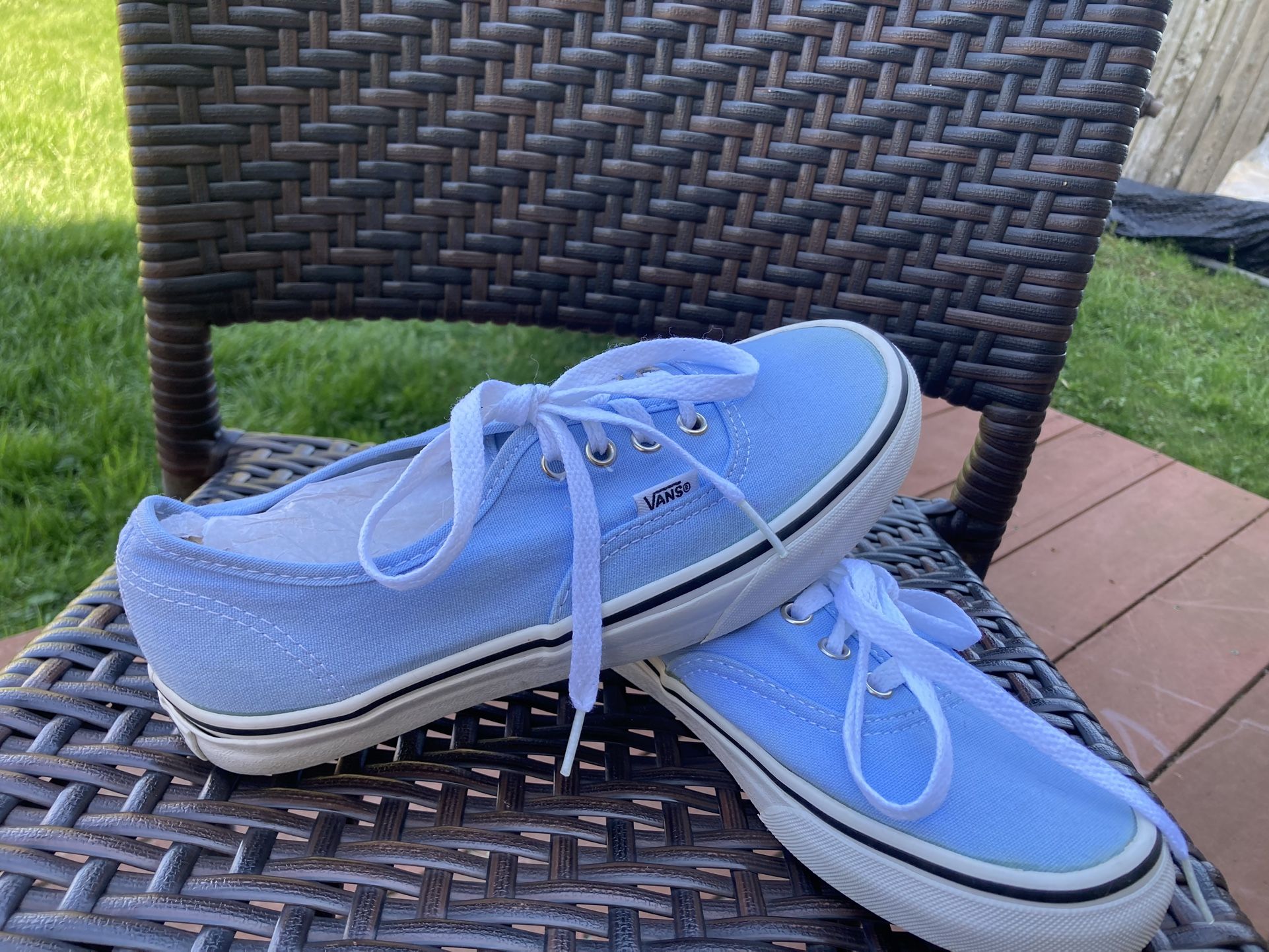 Vans, Light Blue Womens Classic Canvas Sneakers or Tennis, Shoes,  6.5