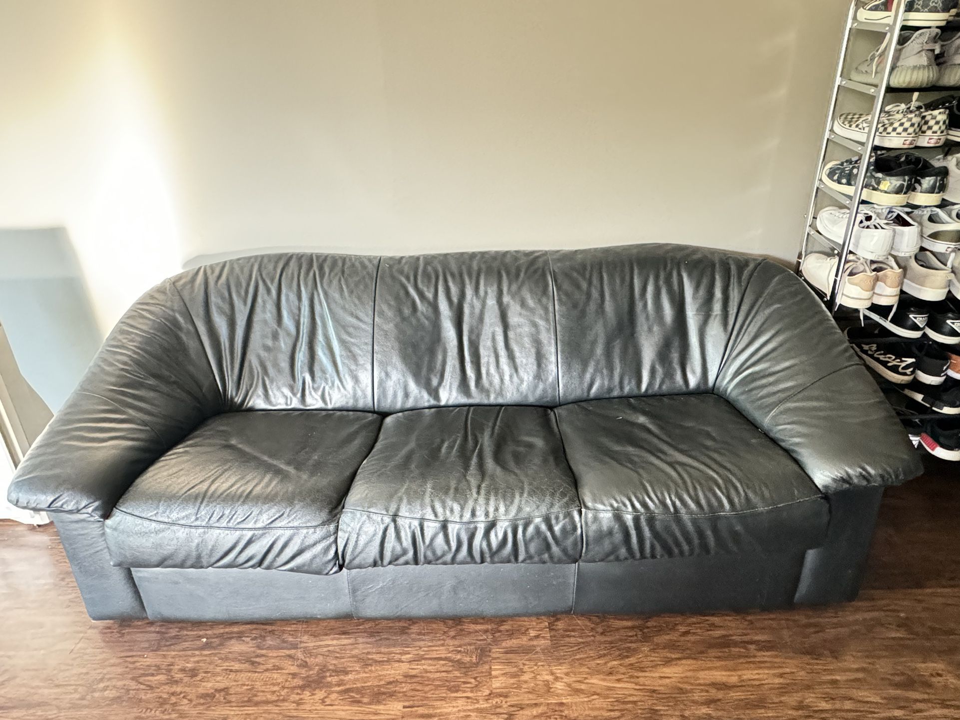 Italian Leather Couch ( All Around Real Leather )