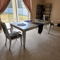 Wayfair Silver Dining Room Table And 2 Chairs. Don't Miss Out On This Steal!!!