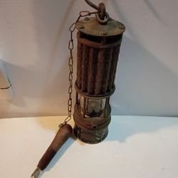 Antique Wolf Miners Safety Lamp 