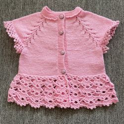 Handknitted Winter Cardigan For Newborn Baby