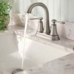 KOHLER Venza 4 in. Centerset Double Handle Bathroom Faucet in Polished Chrome
