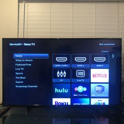 Sharp 50” LED Smart Roku HDTV LC-50LB481U
