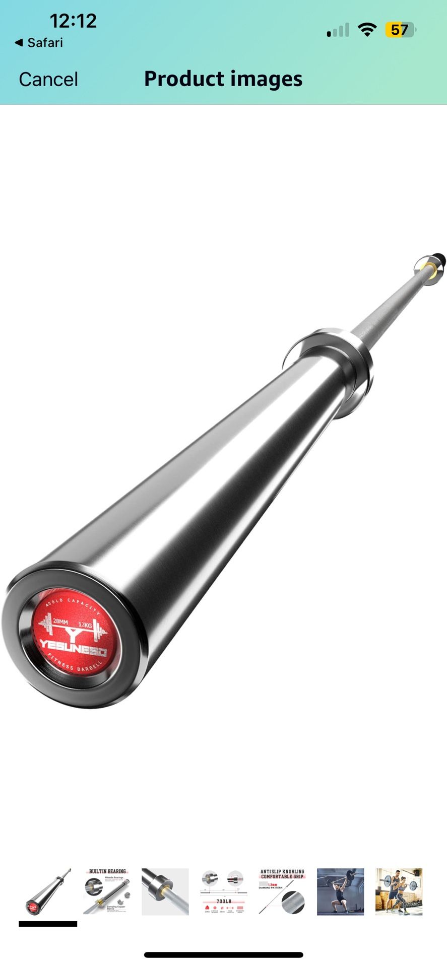 7FT Olympic Barbell Bar 2 Inch With 4x5lb Plates