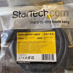 StarTech 6ft DisplayPort Cable w/ Latches