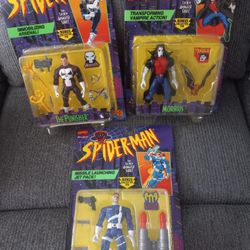 1995 Lot Of 3 Marvel Comics  Spider-Man Figures 