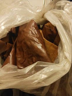 Brown Leather Scraps 10 Lbs