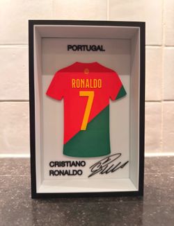 Cristiano Ronaldo jersey frame playera cuadro Portugal World Cup