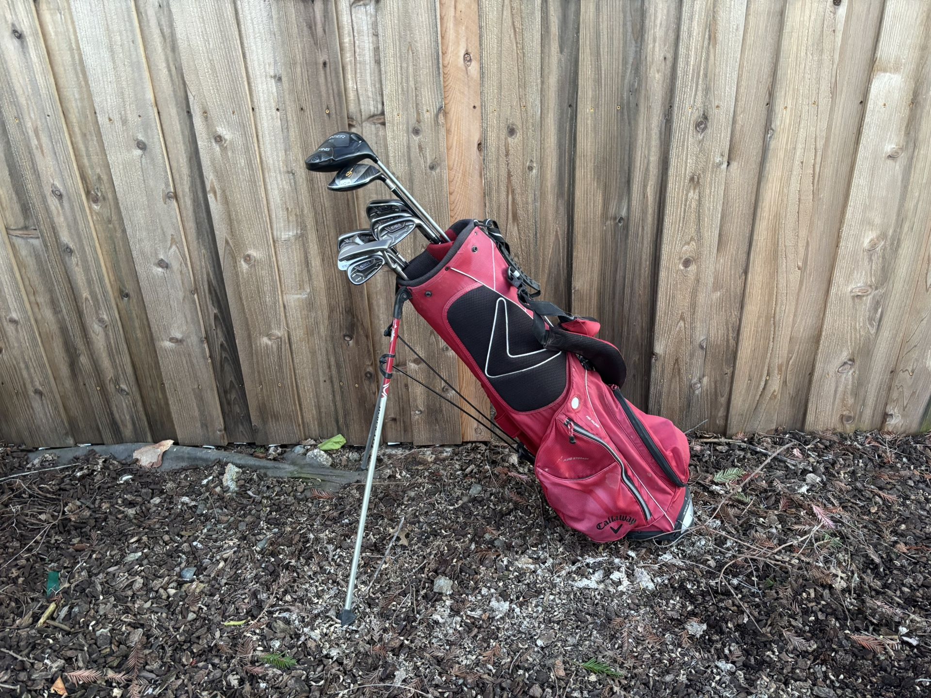 Adams Black CB2 Golf Set (PING Driver+3w+4i-pw+gw+sw+PING putter+Callaway Stand Bag)