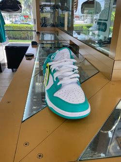 Nike dunks 10.5 aqua blue/white