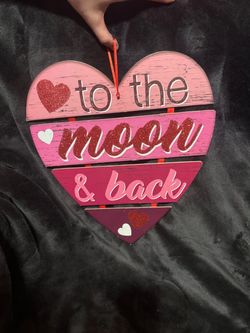 Love you to the moon and back heart