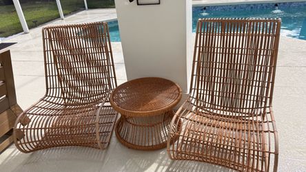 Chair for a covered patio.