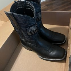 Sport Patriot Western Boot (Black Deertan - 10.5)