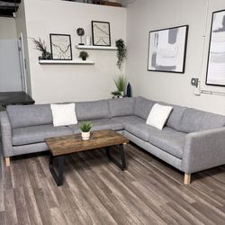 Ikea Gray Sectional Couch DELIVERY AVAILABLE THIS WEEK