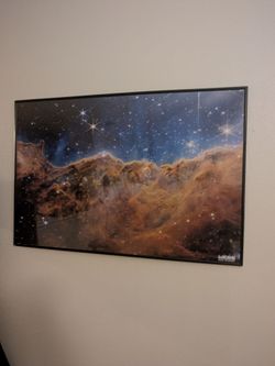 Framed space poster