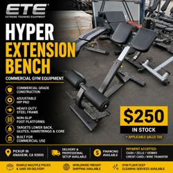 ETE Hyper Extension Bench - Commercial Gym Equipment - Back Extension Bench