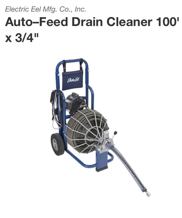 Plumbing 100 ft self feed drain snake for Sale in MERRIONETT PK, IL