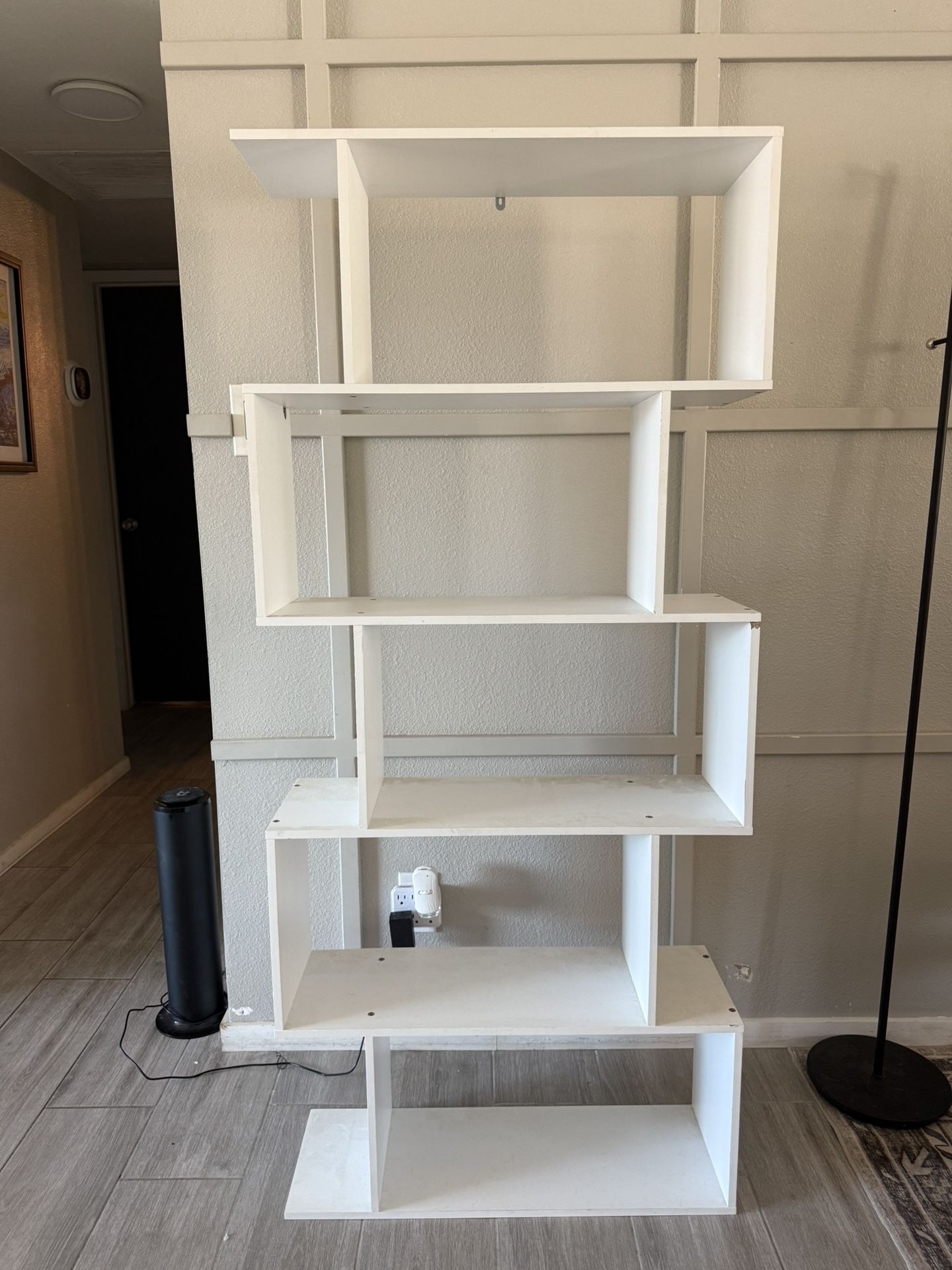 Mid Modern Shelf. 62” H X 28” Wide