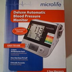Deluxe Automatic Blood Pressure Machine. Like New. Upper Arm. Excellent Condition Working Perfect $30