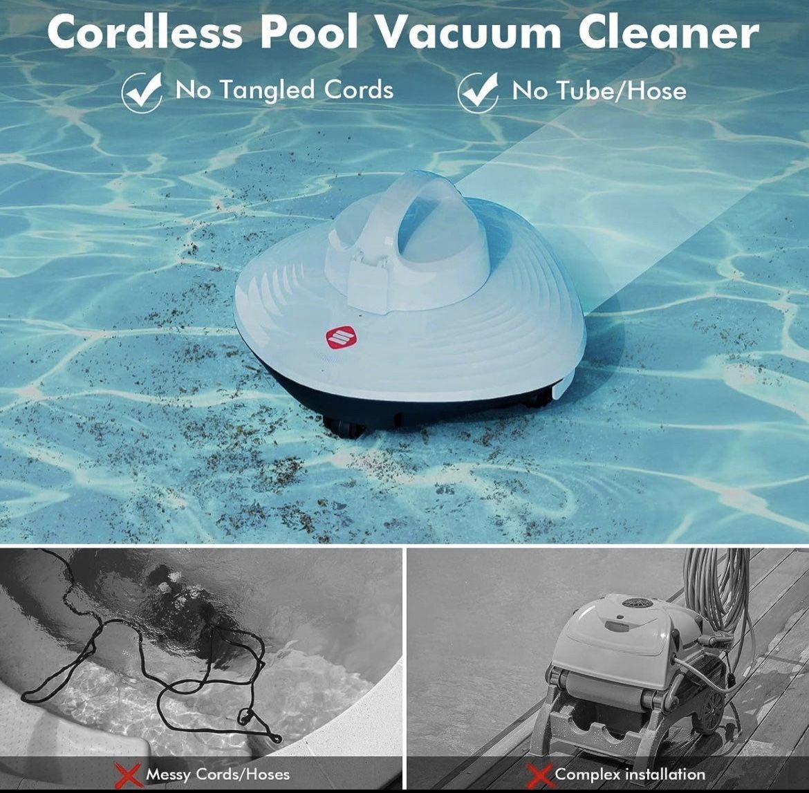 HYDRUS Robotic Cordless Pool Vacuum Cleaner/Brushless Motor up to 50Ft 4027 for Sale in