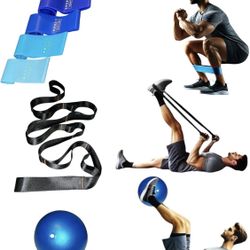 Exercise Set ( 5 Bands, Stretch Strap, & Yoga Ball) 