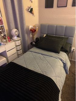 twin size bed with mattress
